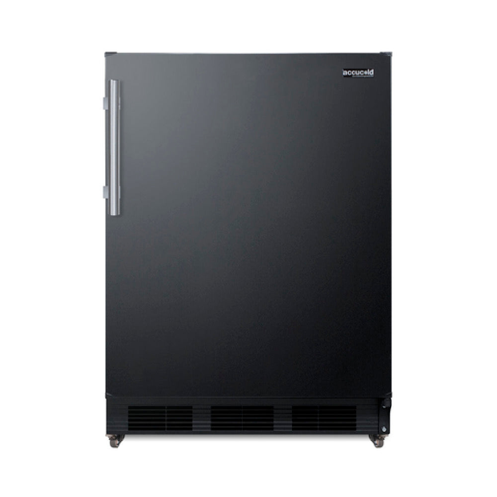 Summit FF7LBLKMBL Commercial All-refrigerator Freestanding Portable Use (4) Pre-installed 1" High Casters (2 Locking)