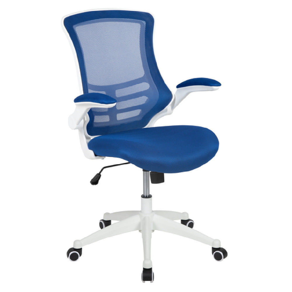 Flash Furniture BL-X-5M-WH-BLUE-GG Swivel Task Chair 37-1/2" To 41-1/4" Adjustable Height