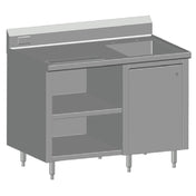 SPG BC-48R - Universal Stainless Beverage Counter, 48" Long, 30" Wide