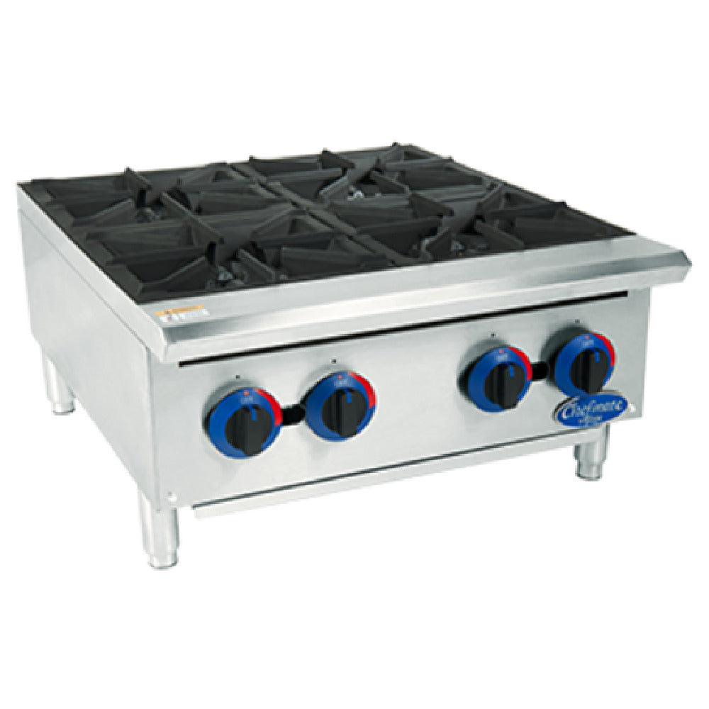 Globe C24HT (QUICK SHIP) Chefmate™ 24" Hotplate (4) Burners Heavy-duty Cast Iron Grates