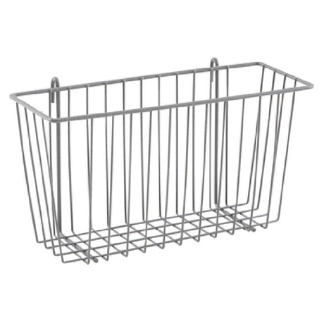 Metro H209K4 Quick Ship SmartWall Storage Basket 13-3/8"W X 5"D X 7"H Metroseal Gray Epoxy-coated Corrosion-resistant Finish With Microban® Antimicrobial Protection