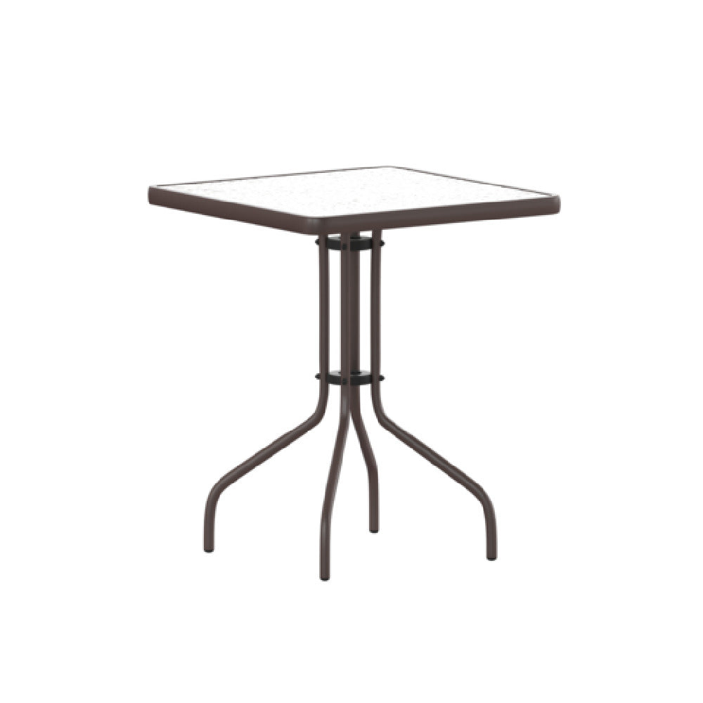 Flash Furniture TLH-073A-1-BZ-GG Barker Patio Table 23-1/2" X 23-1/2" X 28"H Square