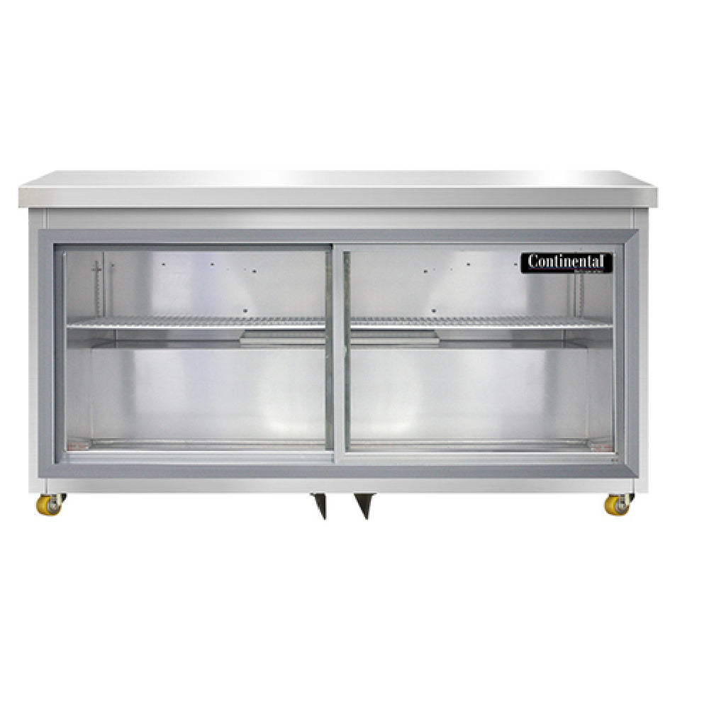 Continental Refrigerator SW60NSGD-U Undercounter Display Refrigerator 60"W 17.0 Cu Ft Capacity