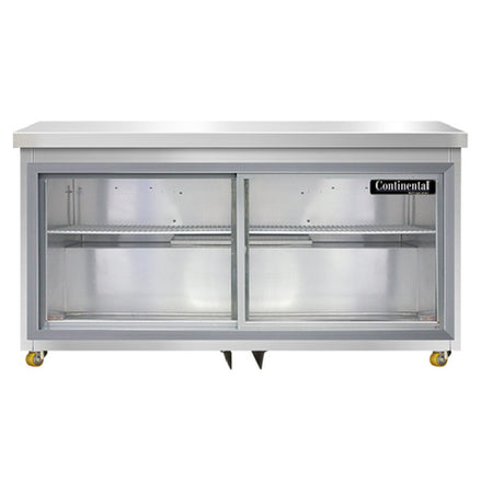 Continental Refrigerator SW60NSGD-U Undercounter Display Refrigerator 60"W 17.0 Cu Ft Capacity