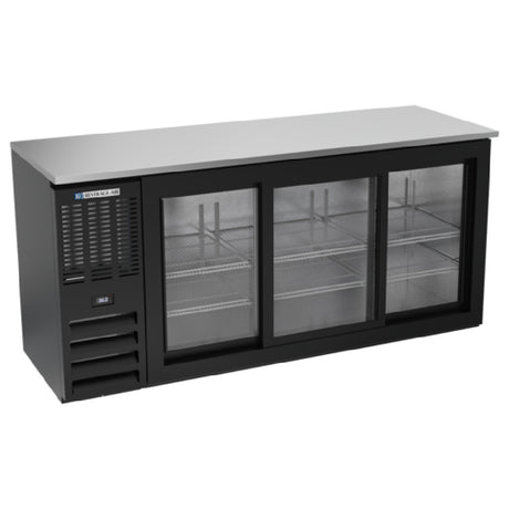 Beverage Air BBN72HC-GS-B - Refrigerated Back Bar Storage Cabinet, Three-section