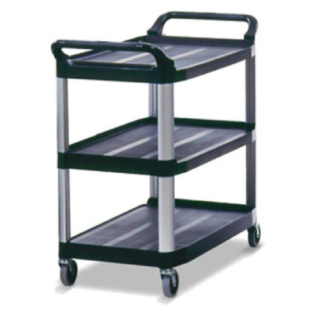 Rubbermaid FG409100BLA - Xtra™ Utility Cart, 40-5/8"L X 20"W X 37-13/16"H, (3) Shelves