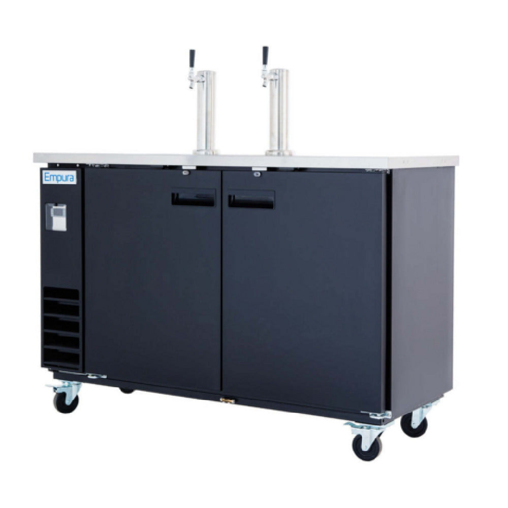 Empura E-KDD3-2 - Direct Draw Beer Dispenser, 61.1"W X 24.41"D X 41.9"H, 16.6 Cu. Ft. Capacity