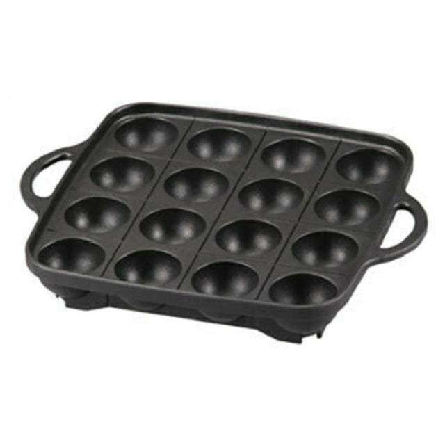 Iwatani CB-P-TAF TAKOYAKI Grill Pan 10-1/5"W X 8-1/5"D X 1-1/2"H With Side Handles