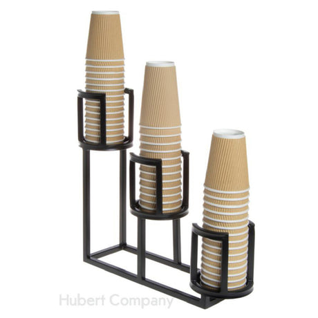Hubert 91776 - Cerve Collection Cup/Lid Holder, 3-tier, 4-7/8"L X 17-9/10"W X 14-9/10"H