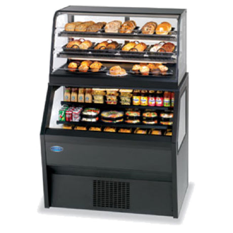 Federal Industries CD4828SS/RSS4SC Specialty Display Hybrid Merchandiser Refrigerated Self-Serve Bottom With Non-Refrigerated Self-Serve Top