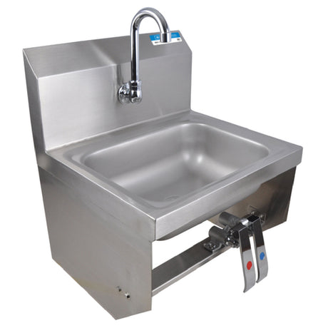 BK Resources BKHS-W-1410-1-BKKPG Hand Sink With Knee Valve Wall Mount 14" Wide X 10" Front-to-back X 5" Deep Bowl