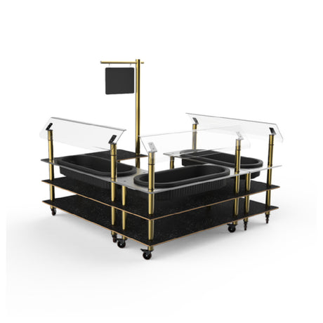 Steelite MGCMLB03MBXW Mogogo Buffet Solutions Modular Chilled Salad Station 3-tier