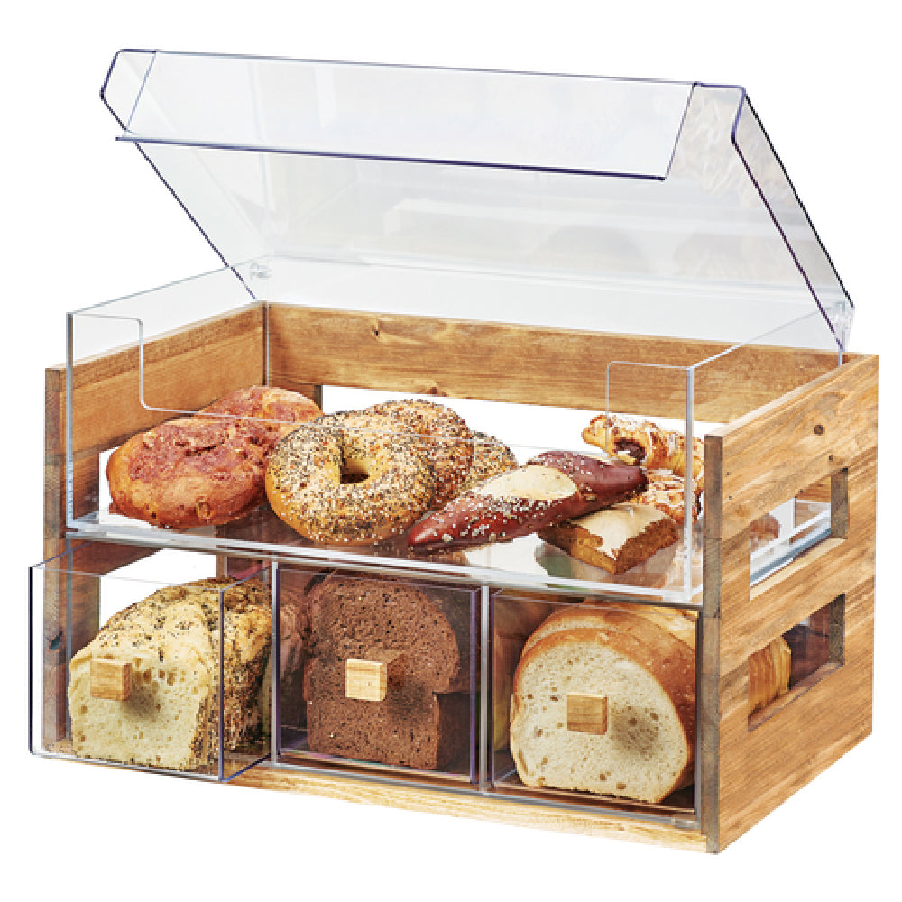 Cal Mil 3624-99 Madera Bread Display Case 20-1/4"W X 12-3/4"D X 13-1/4"H 2-tier