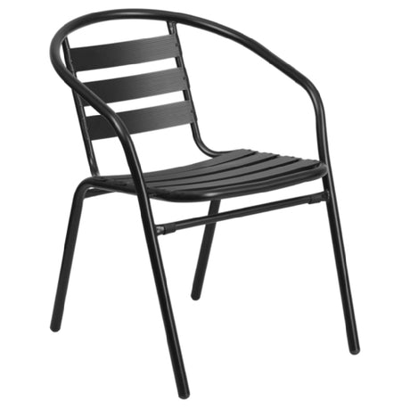 Flash Furniture TLH-017C-BK-GG Restaurant/Patio Stacking Armchair 352 Lb. Weight Capacity