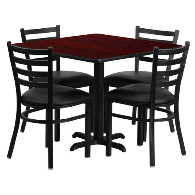 Flash Furniture HDBF1014-GG Table And Chair Set Includes (1) 36"W X 36"D X 30"H Table