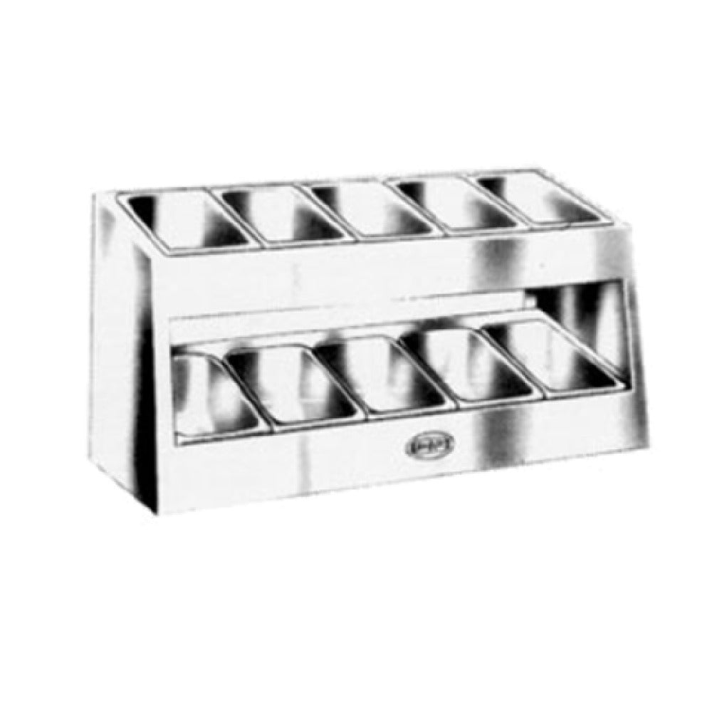 Piper Products P-10 - Silverware Dispenser, Stainless Steel, (10) Pans Included
