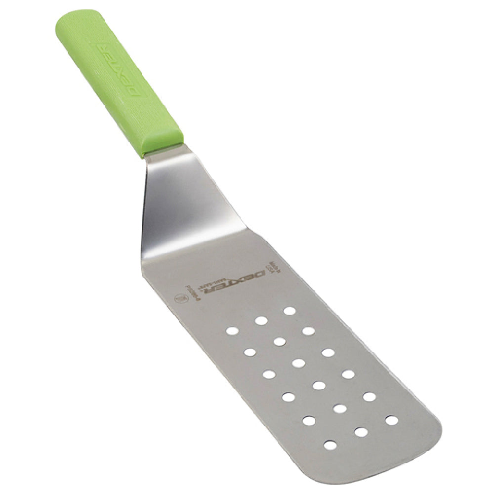 Franklin Machine Products 137-1566 Sani-Safe® Perforated Turner By Dexter® 8" X 3" Blade Green Handle