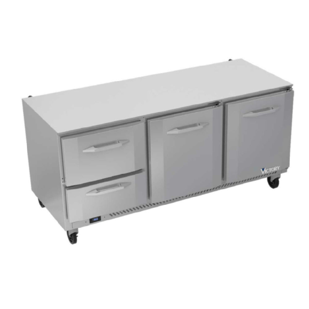 Victory VURD72HC-2 Undercounter Refrigerator Powered By V-Core™ Three-section