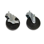 Klinger's Trading 5SQUARE-BR Caster Hard Rubber Wheel With Brake