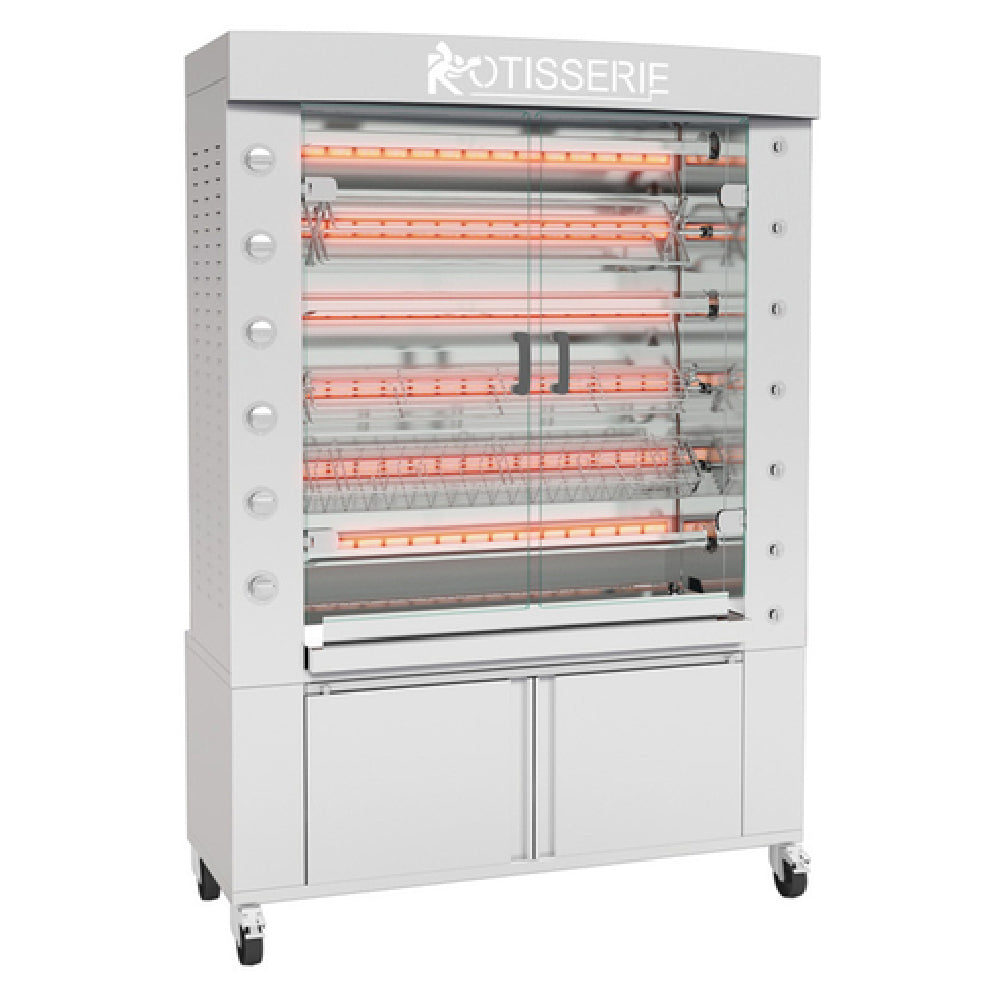 Rotisol FB1400-6G-SS_LP FlamBoyant Infrared Rotisserie Oven Gas Countertop