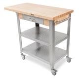 John Boos CUCE40 Cucina Elegante Cart 40"W X 20"D X 35"H Overall Size 1-1/2" Thick Edge Grain Top