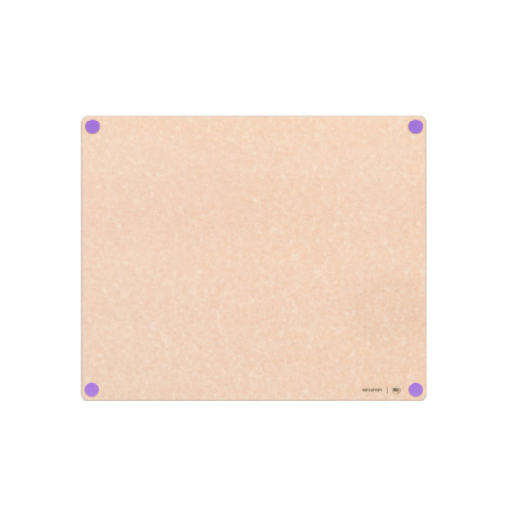 Epicurean 622-23190114 Epicurean HACCP Non-Slip Cutting Board 23" X 19" X 3/8" In Natural With Purple Allergy Feet