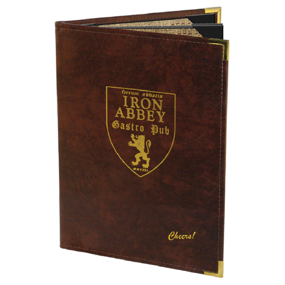 Menu Solutions ED440E Menu Cover Holds 8-1/2" X 11" Inserts Triple Booklet With 4 Views