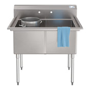 Koolmore KM-SB182414-N3 Commercial Sink (2) Compartment 42"W