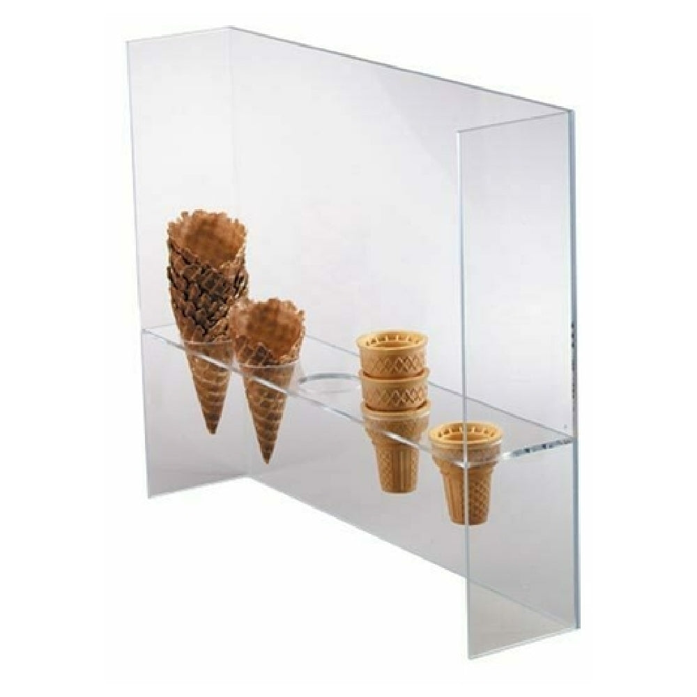 Dispense Rite CSG-5L Ice Cream Cone Holder With Guard (5) 2" Holes 16"H X 19"W X 5-1/2"D