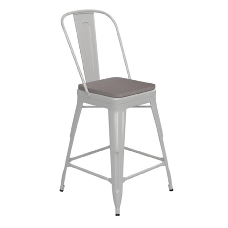 Flash Furniture CH-31320-24GB-WH-PL2G-GG Kai Bar Stool 500 Lb. Weight Capacity