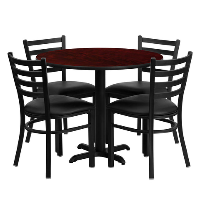 Flash Furniture HDBF1030-GG Table And Chair Set Includes (1) 36" Dia. X 30"H Table