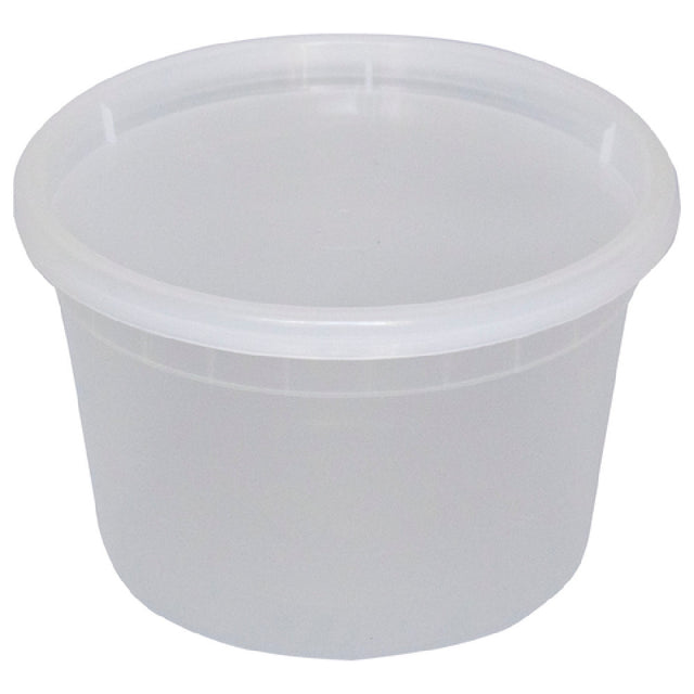 International Tableware TG-PC-16 Soup/Deli Container With Lid Plastic Clear