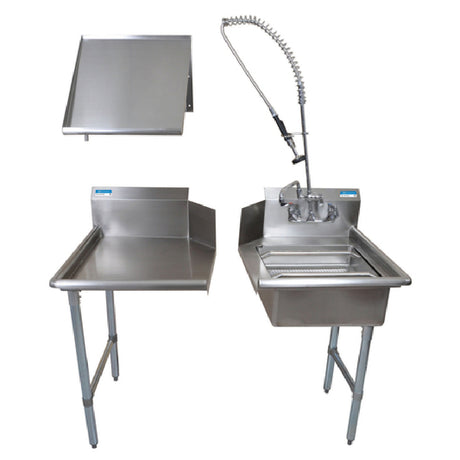 BK Resources BKDTK-26-R-G Dish Table Kit Right-to-left Operation Includes: (1) Clean Dishtable (BKCDT-26-L)