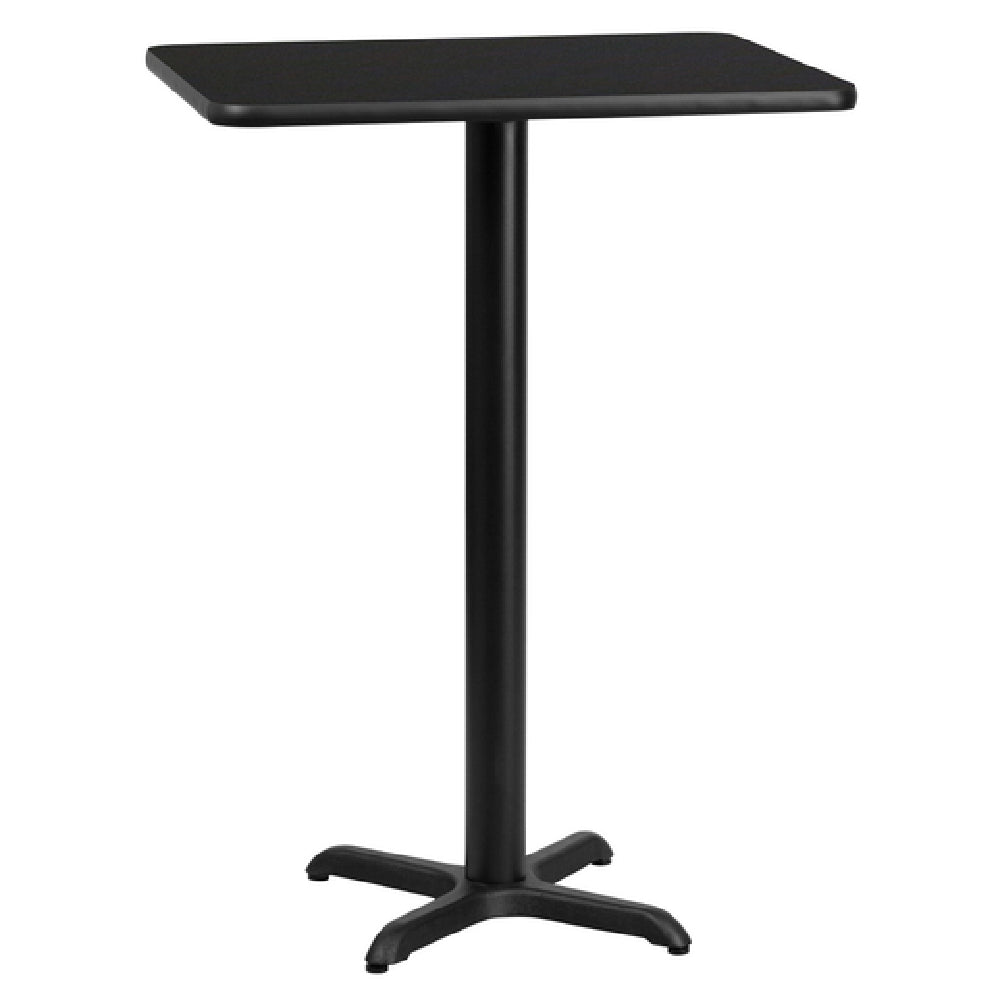 Flash Furniture XU-BLKTB-2430-T2222B-GG Table 30"W X 24"D X 43-1/8"H Bar Height