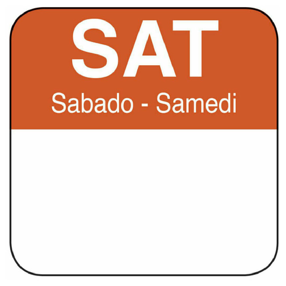 Hubert 49214 - Day Of The Week Label, "Saturday", 1" X 1"