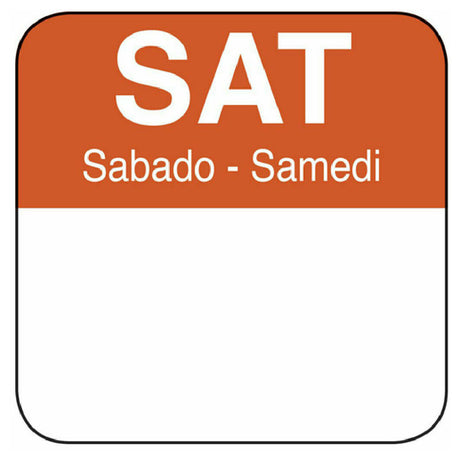 Hubert 49214 - Day Of The Week Label, "Saturday", 1" X 1"
