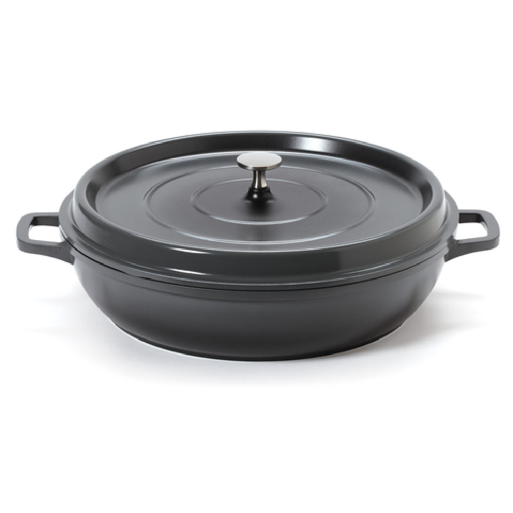 GET Enterprises CA-008-GR/BK/CC Heiss™ Braiser Pan 4 Qt. (5 Qt. Rim Full) 12-5/8" Dia. X 2-7/8"H