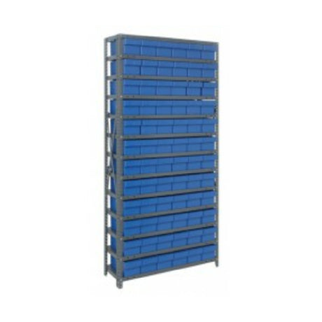 Quantum 1275-601_GRAY - Shelving Unit, 12"D X 36"L X 75"H, Heavy Duty