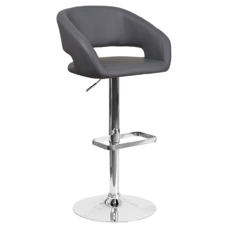 Flash Furniture CH-122070-GY-GG Swivel Bar Stool Adjustable Height Contemporary Style