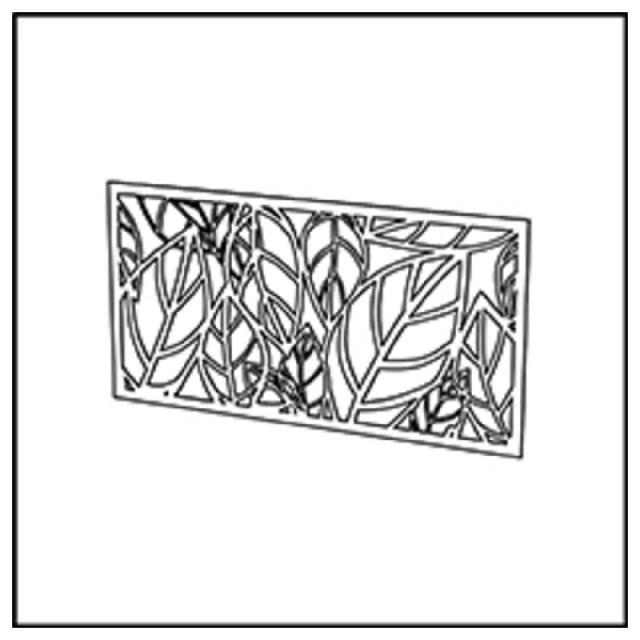 Bauscher Hepp VE-38025 - Venta® Metal Panel, With Cut-out Decor "LEAF" To Cover The Front Of The Buffet Table