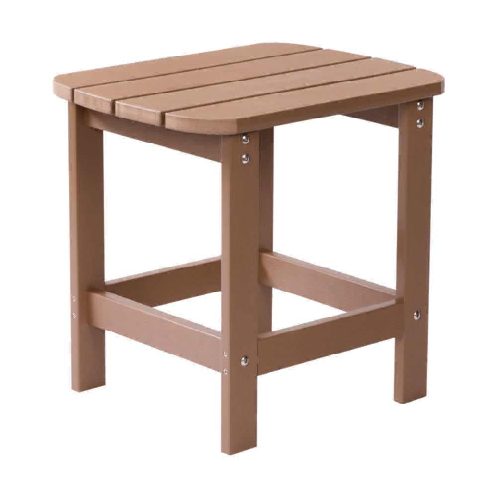 Flash Furniture JJ-T14001-BR-GG Charlestown Adirondack Side Table Poly Resin Wood