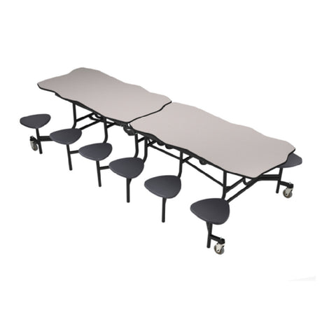 National Public Seating MBTS10 NPS® Mobile Cafeteria Table 12 Stools