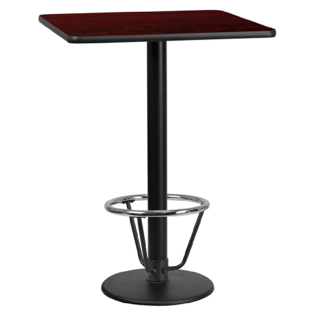 Flash Furniture XU-MAHTB-3030-TR18B-3CFR-GG Table 30"W X 30"D X 43-1/8"H Bar Height