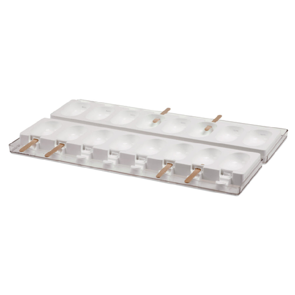 JB Prince M655 Mold Tray Makes (12) 1-1/2"L X 2-7/10"W Mini Pops Includes (100) Sticks