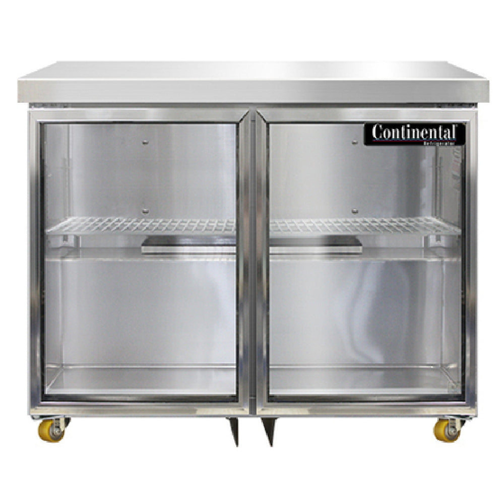 Continental Refrigerator SW36NGD-U Undercounter Display Refrigerator 36"W 10.3 Cu Ft Capacity