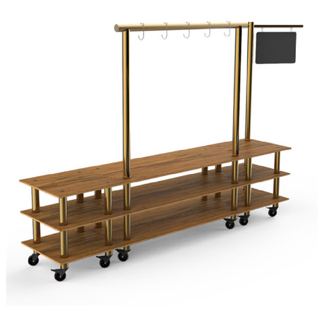 Steelite MGCMLA07BBXW Mogogo Buffet Solutions Modular Salsa Bar 3-tier 130" X 29-1/2" X 96"H