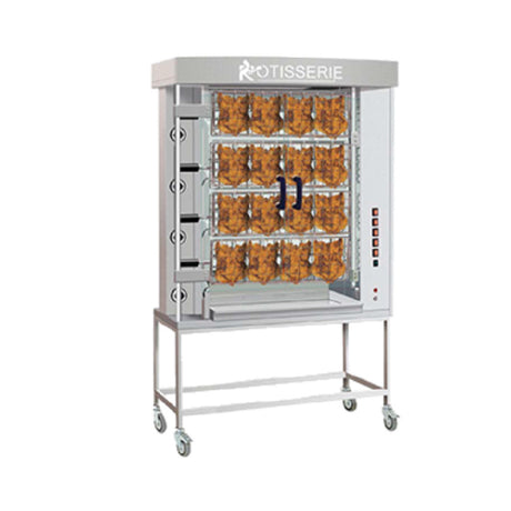 Rotisol FFS1175-4G-SS_NAT FauxFlame™ SPATCHCOCK Rotisserie Oven Gas Countertop
