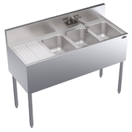 Krowne KR19-43R Royal Series Underbar Sink Unit Three Compartment 48"W X 19"D