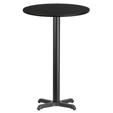 Flash Furniture XU-RD-24-BLKTB-T2222B-GG Table 24" Dia. X 43-1/8"H Bar Height