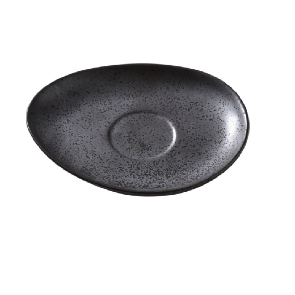 Yanco DB-002 Diamond Black Saucer 6"L X 4-1/2"W Oval